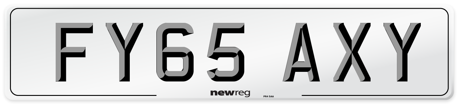 FY65 AXY Number Plate from New Reg